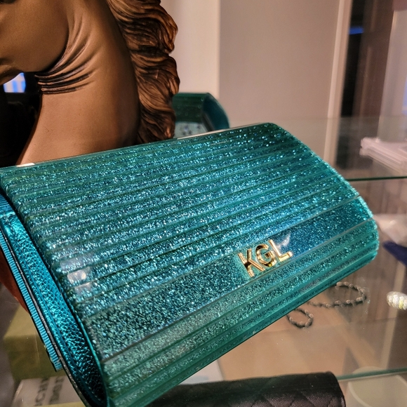 KURT GEIGER LONDON Crystals Embellished Party Envelope Clutch/Crossbody - Picture 10 of 13